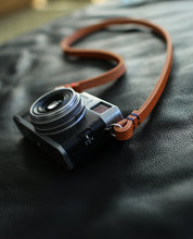 Windmup 10mm thick light brown leather handmade camera neck shoulder strap