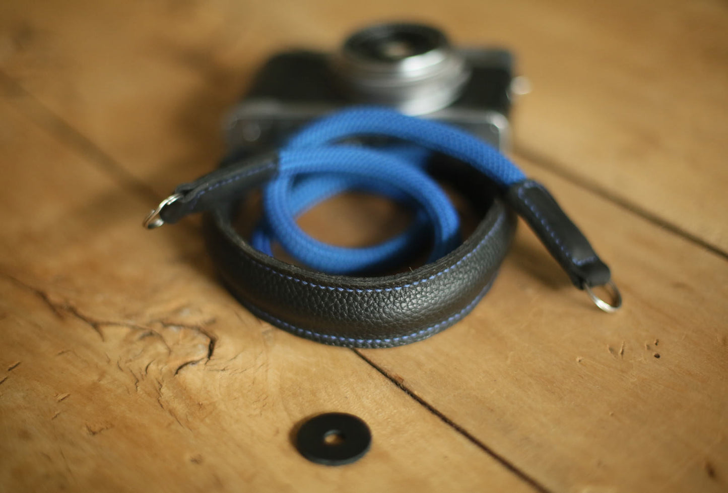 Cool Depressurize Handmade Camera Strap Blue Climbing Rope Black Shoulder pad &Windmup.com - windmup