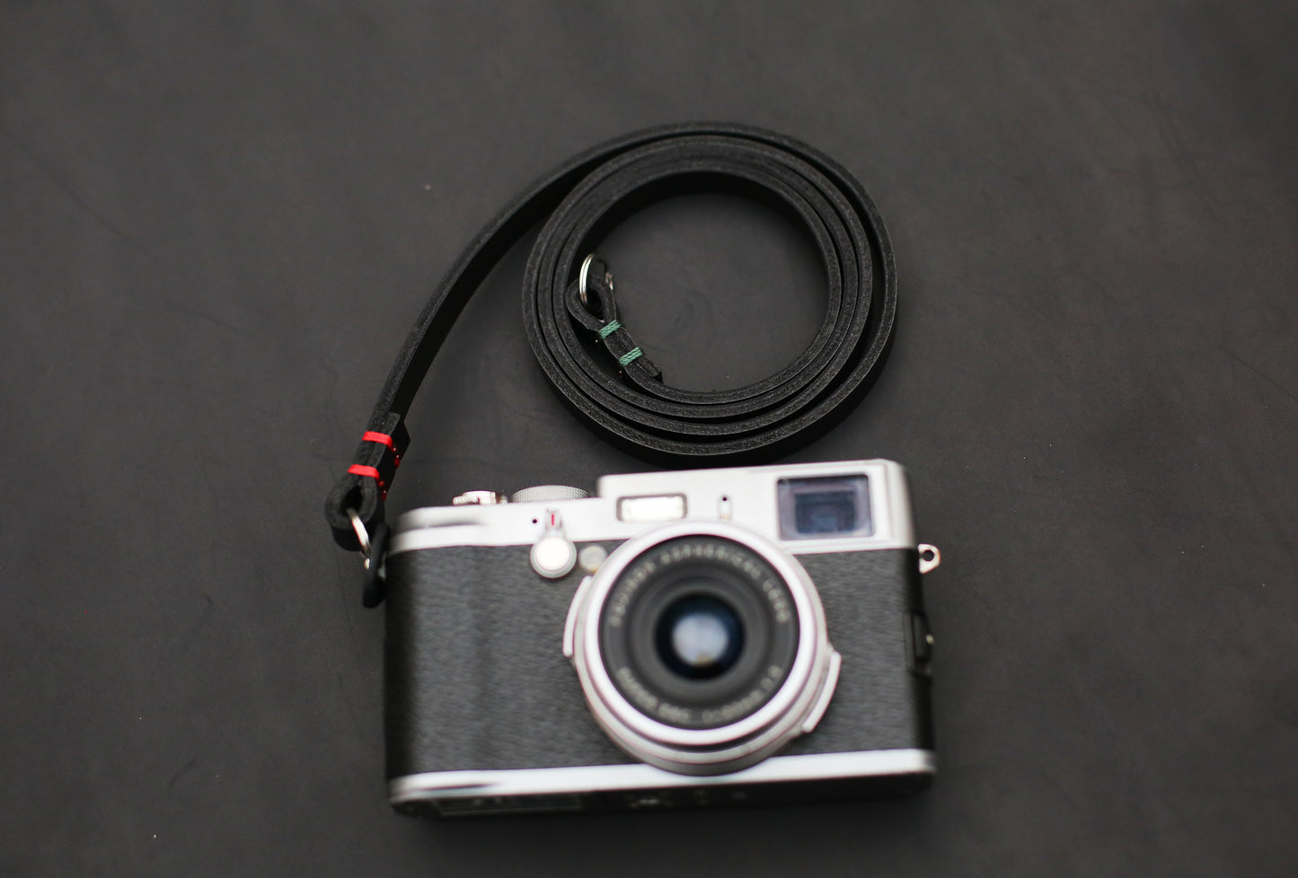 Handcrafted black leather strap with clean lines, 10mm width, classic style