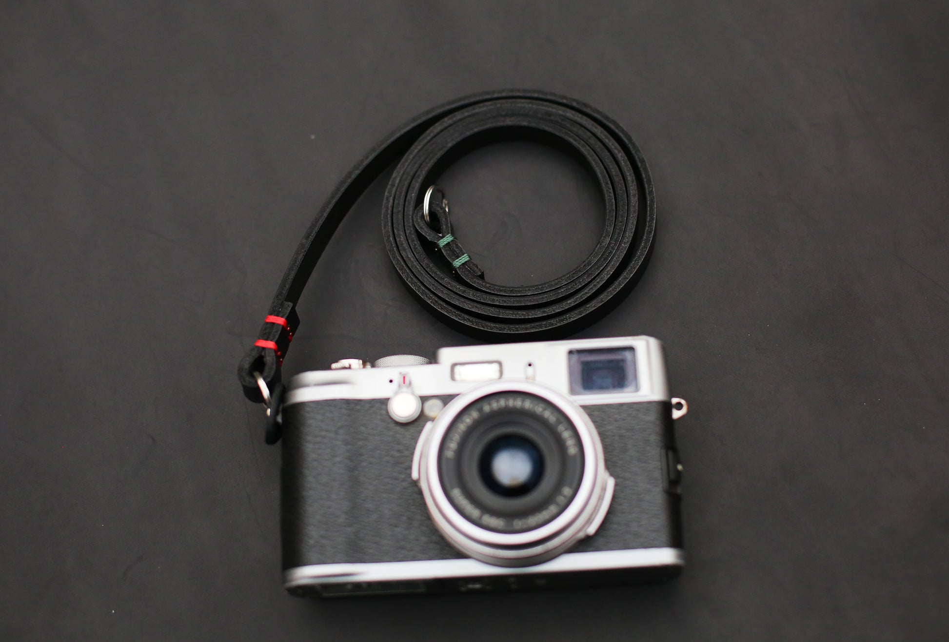 Handcrafted black leather strap with clean lines, 10mm width, classic style