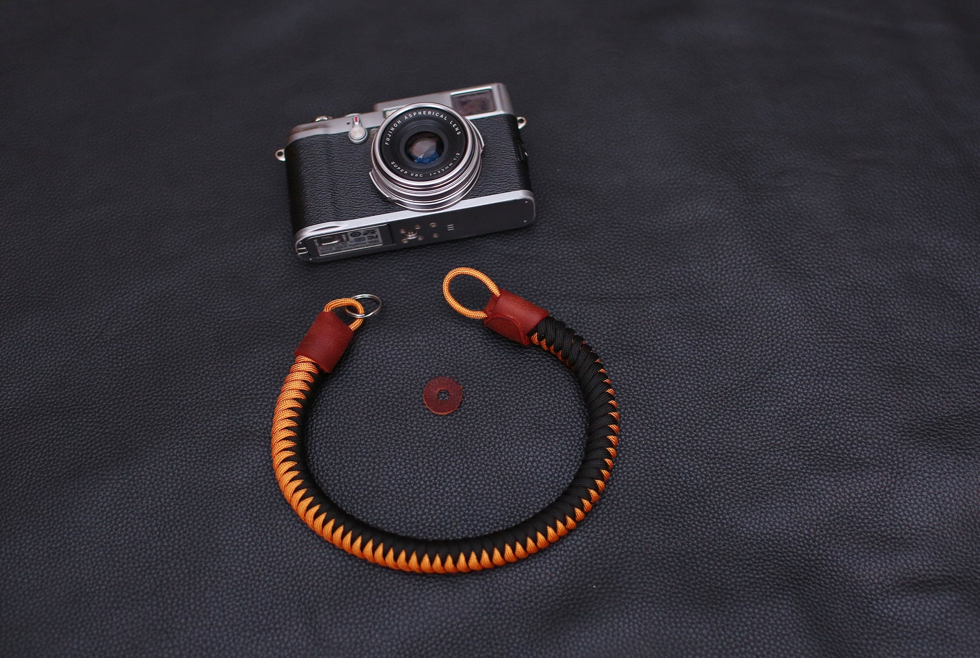Lifestyle image of paracord wrist strap in outdoor photography use