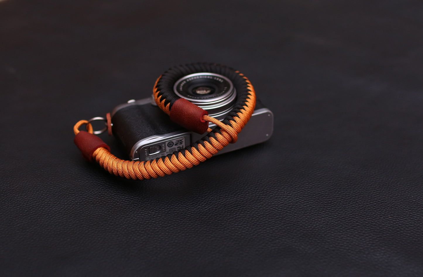 Lifestyle image of paracord wrist strap in outdoor photography use