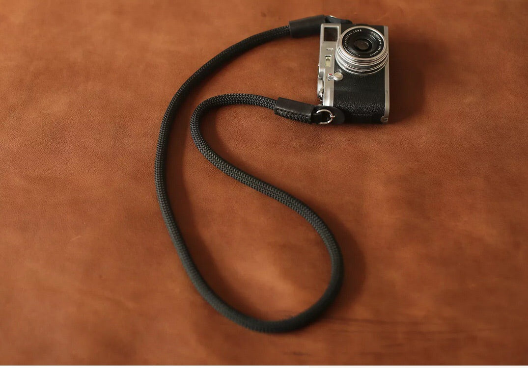 10mm handmade rope camera strap attached to camerawindmup