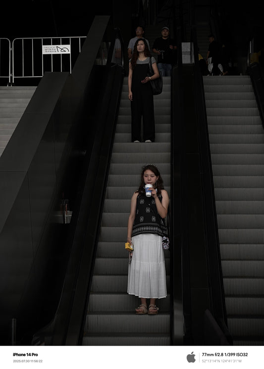 Street Photography: Capturing Silent Stories on the Escalator