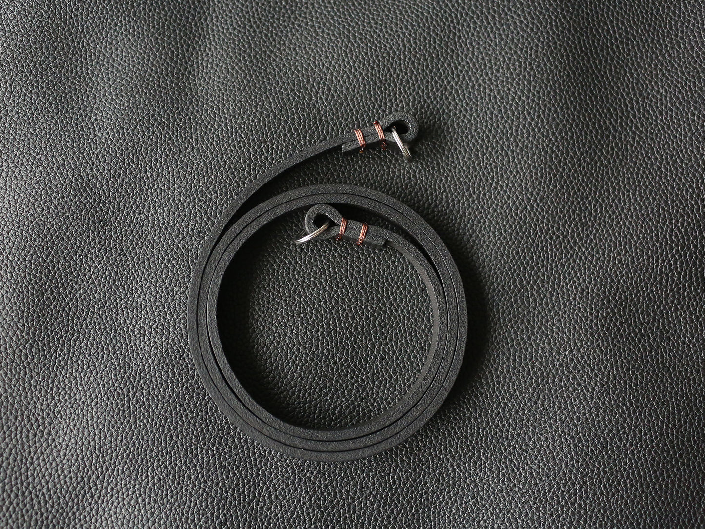 Handmade Black Leather Camera Strap – 10mm Wide Full-Grain Buffalo, Minimalist Design