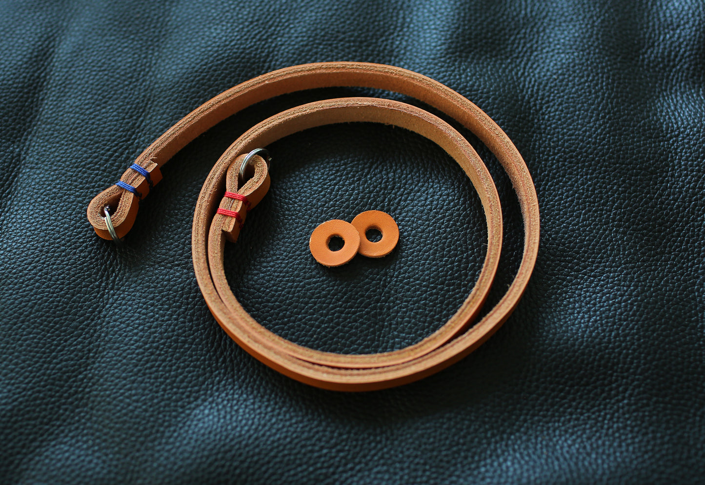 Windmup 10mm thick light brown leather handmade camera neck shoulder strap