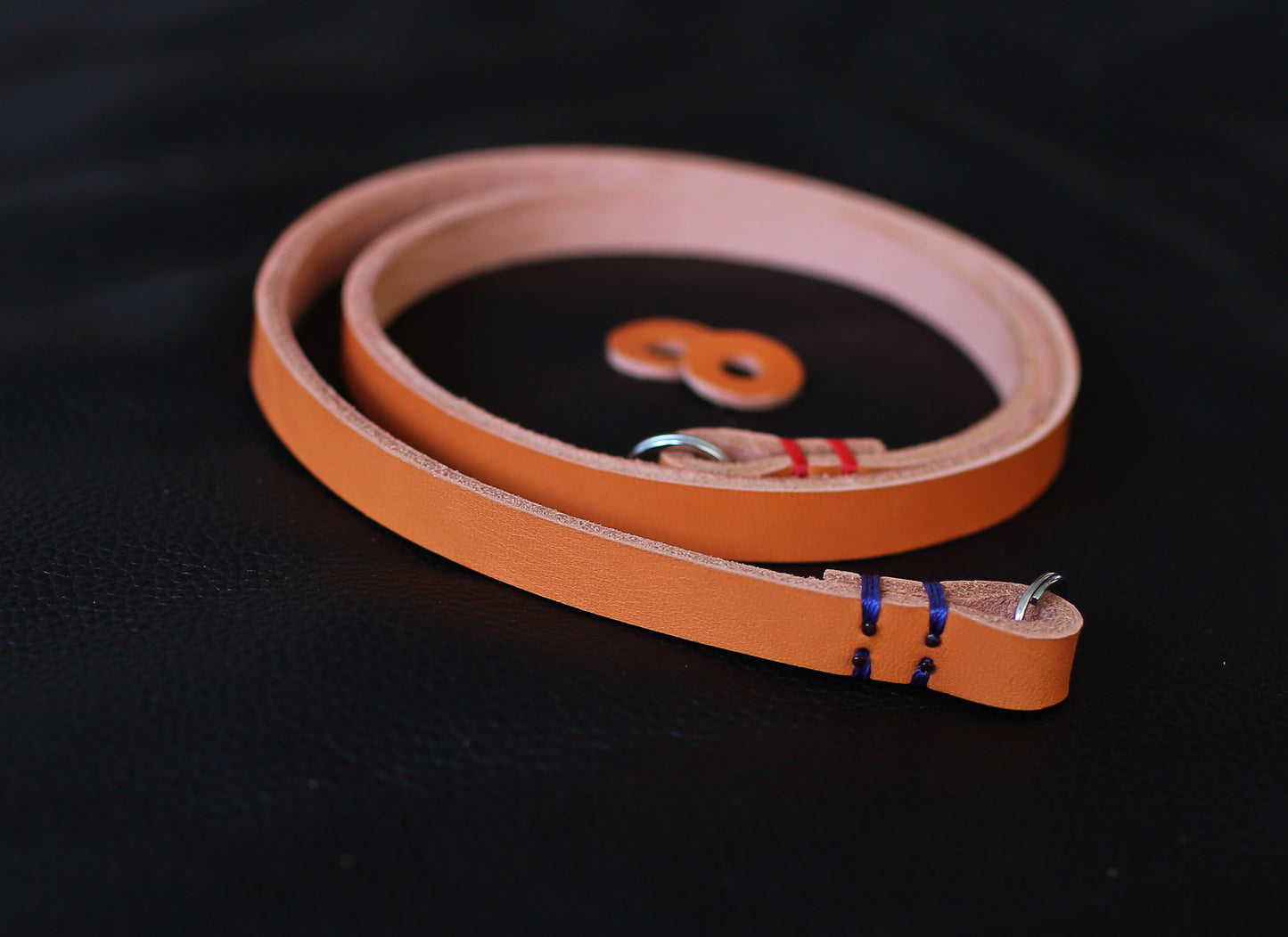 Windmup 10mm thick light brown leather handmade camera neck shoulder strap