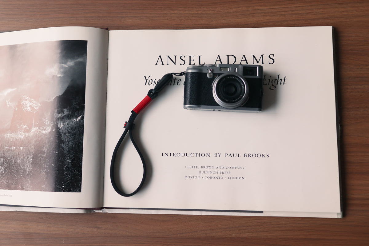 Black Leather Camera Wrist Strap with Quick Release