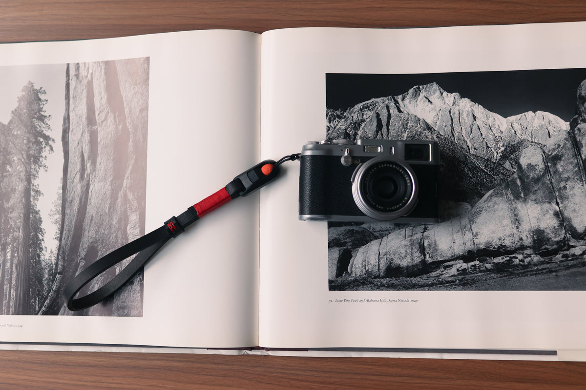 Black Leather Camera Wrist Strap with Quick Release
