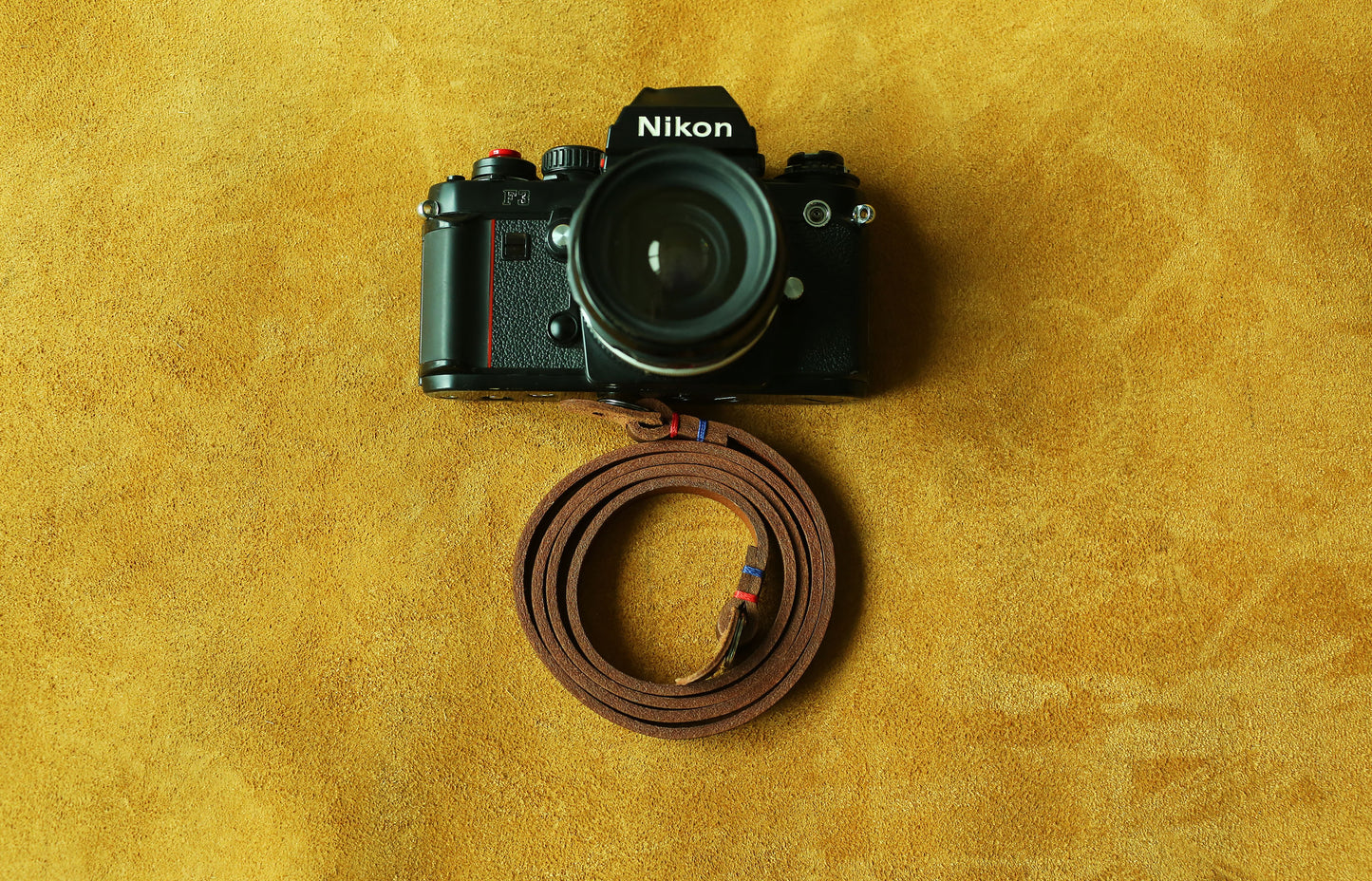 High-quality leather camera strap for film photography enthusiasts