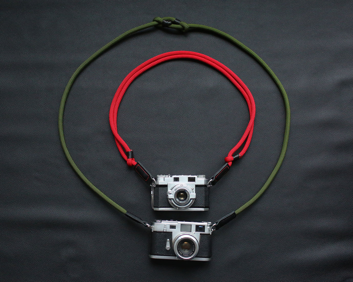 Handmade climbing rope camera strap adjustable 80–140 cm