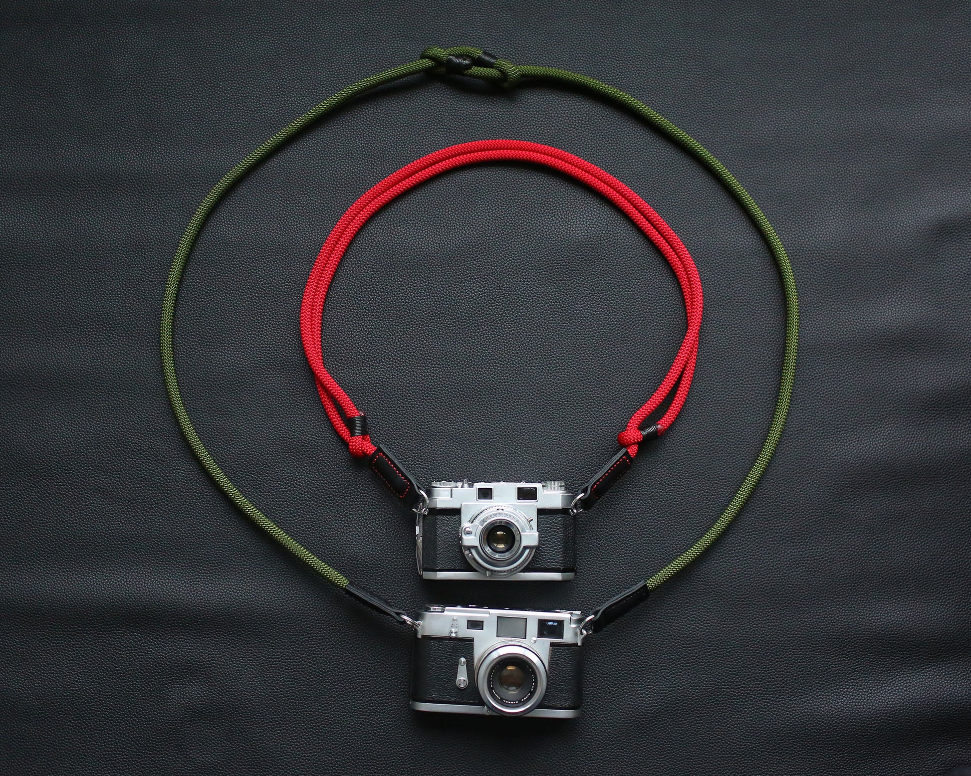 Handmade climbing rope camera strap adjustable 80–140 cm