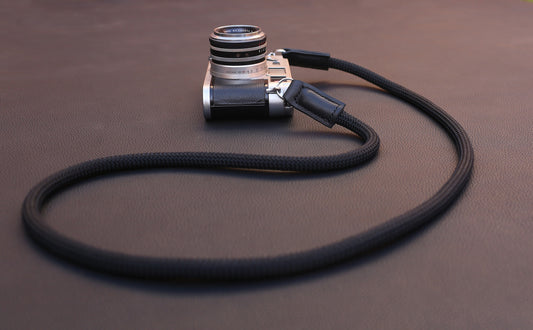 nylon camera strap black