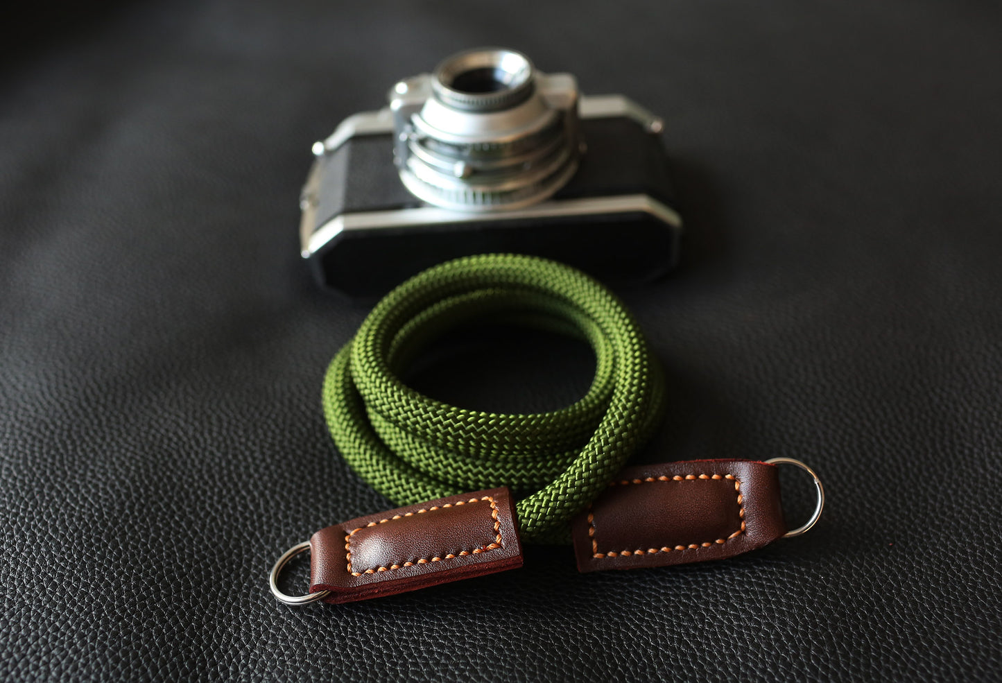 handmade camera strap detail