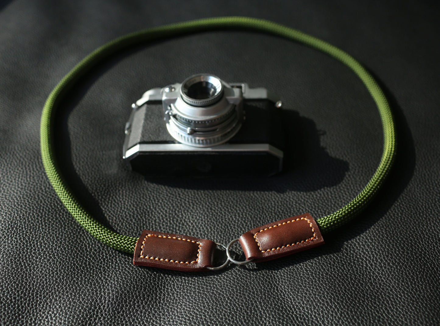 army green rope camera strap