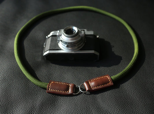 army green rope camera strap