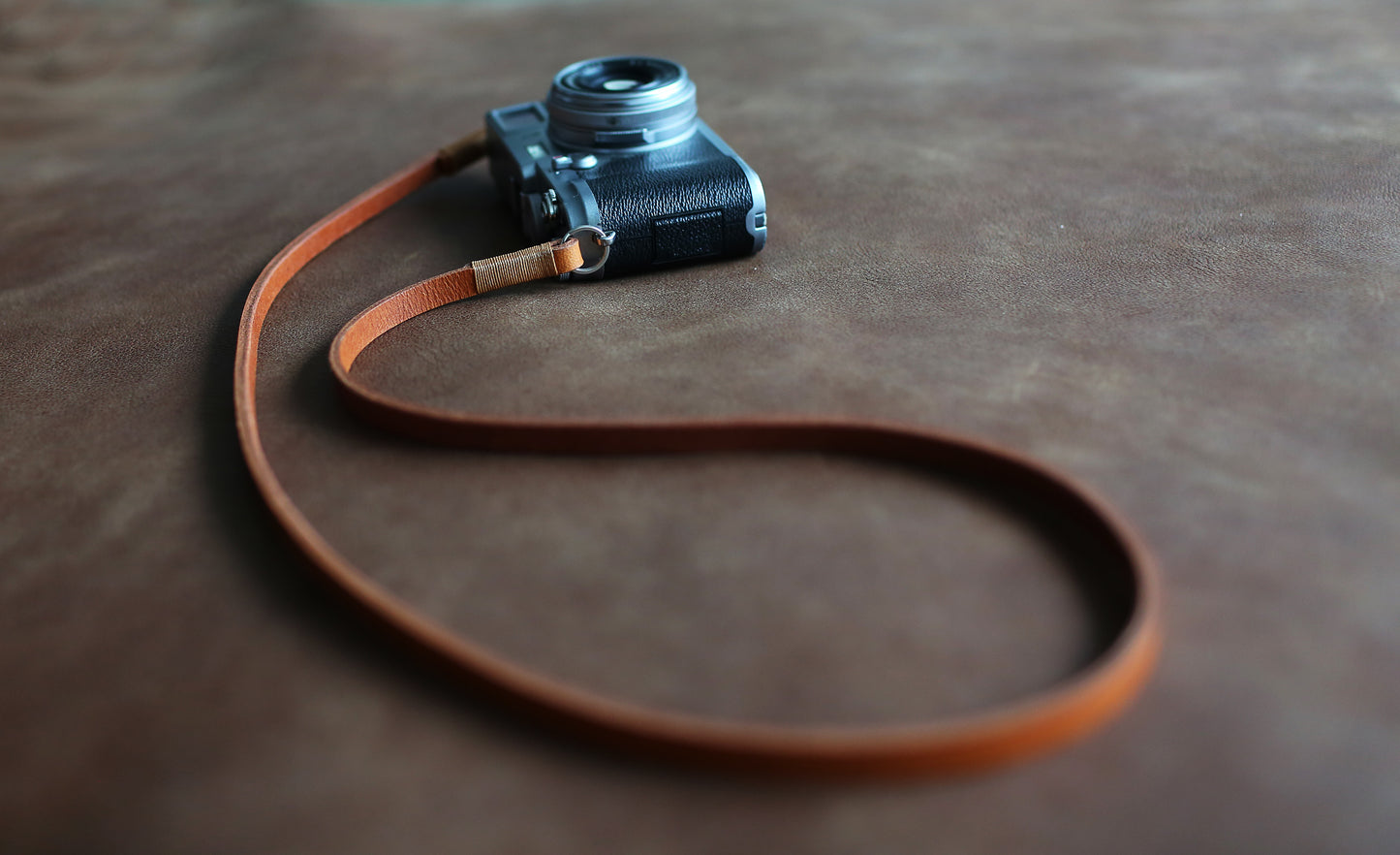 Handmade Brown Leather Camera Strap – 8mm Thick
