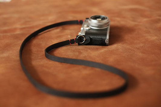 Leather handicraft 11mm camera neck shoulder strap  | windmup - windmup