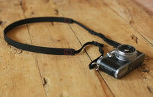 20mm adjustable black leather camera strap - windmup
