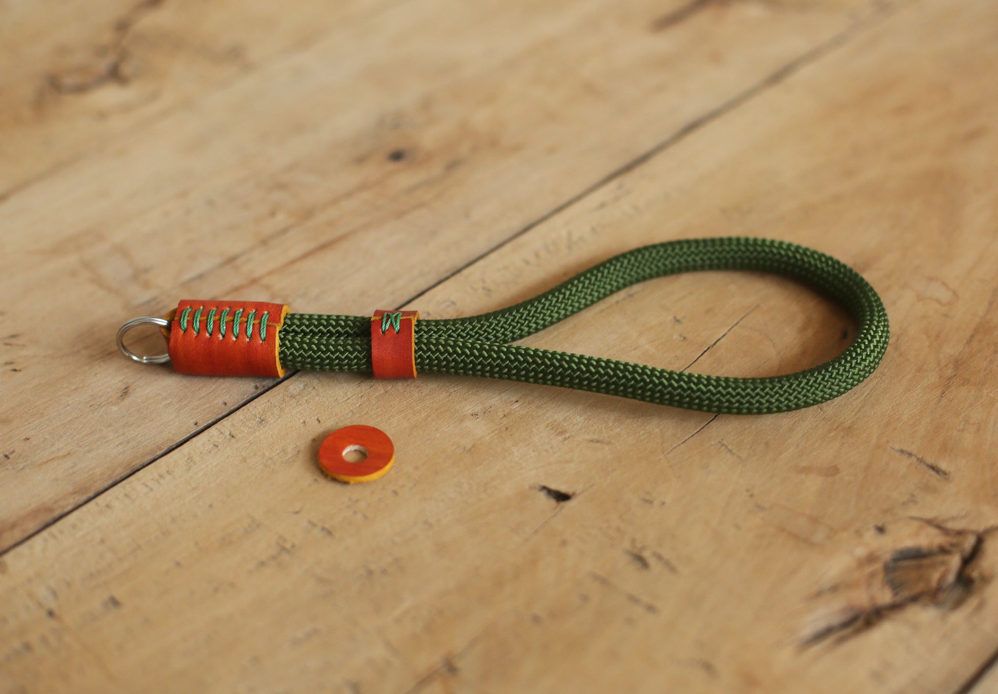 Army green soft camera wrist strap band climbing rope 10mm Handmade | windmup - windmup