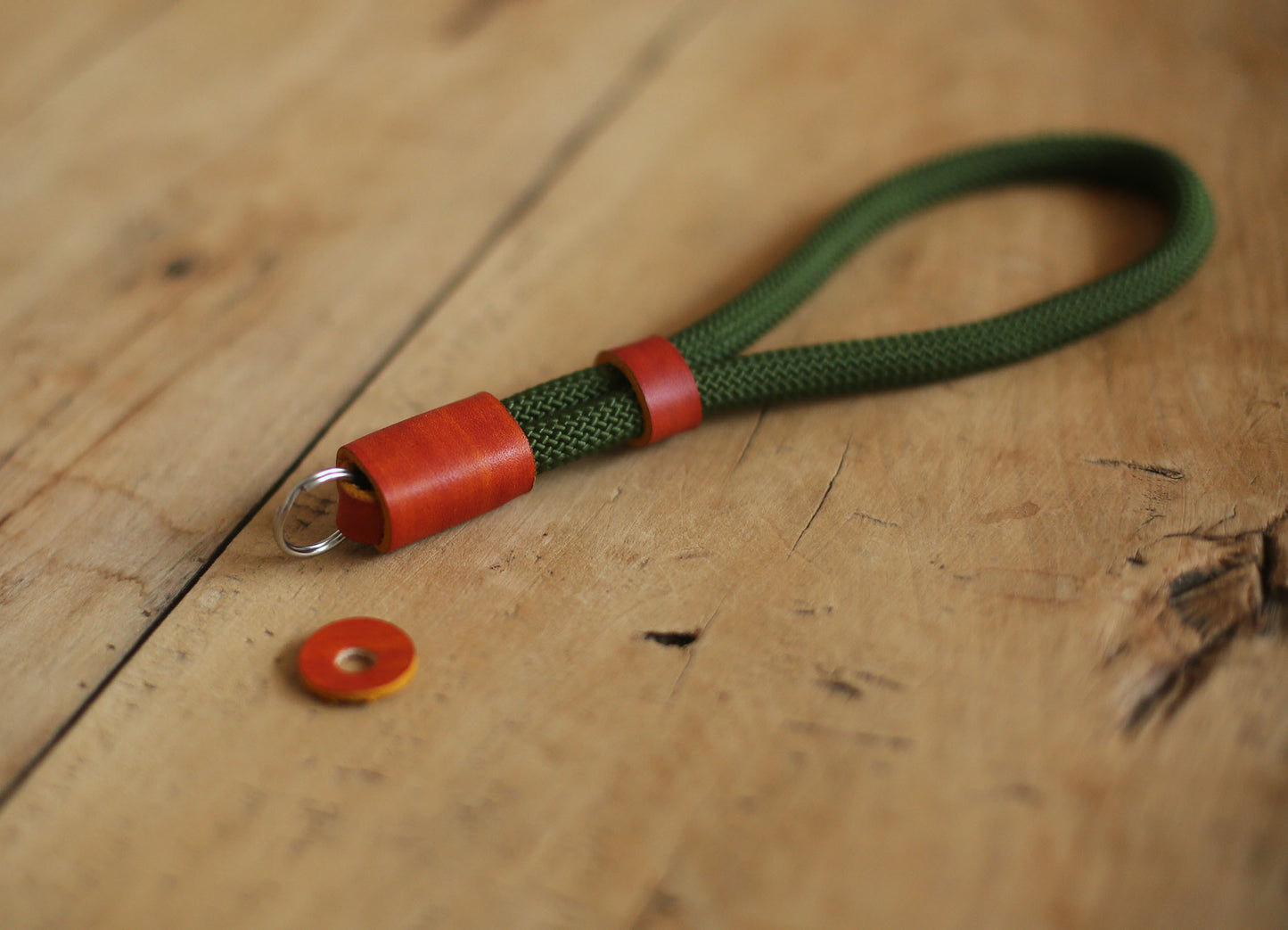 Army green soft camera wrist strap band climbing rope 10mm Handmade | windmup - windmup