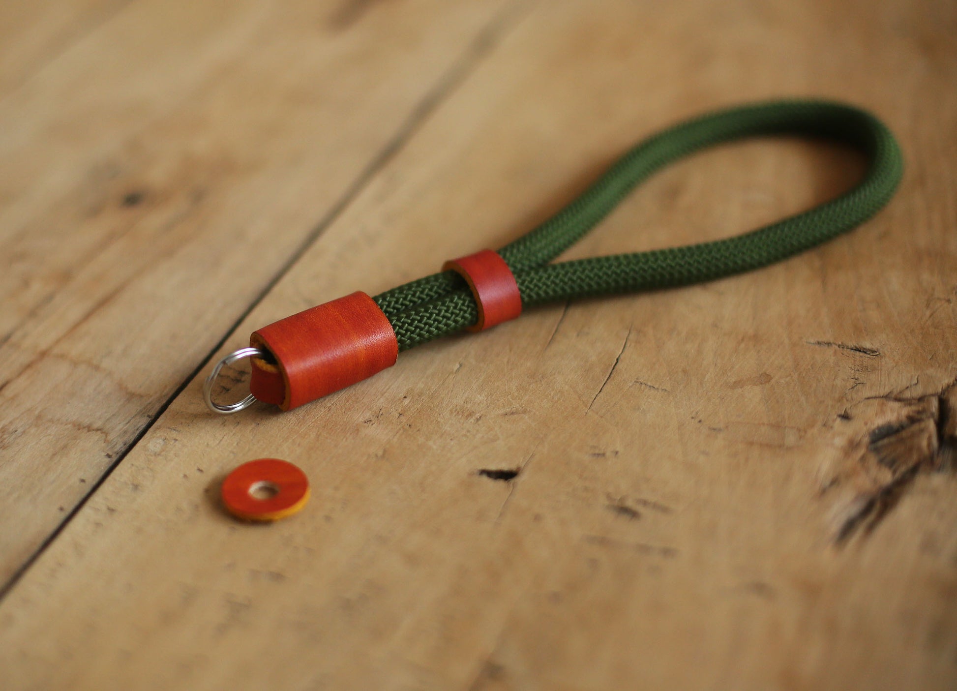Army green soft camera wrist strap band climbing rope 10mm Handmade | windmup - windmup