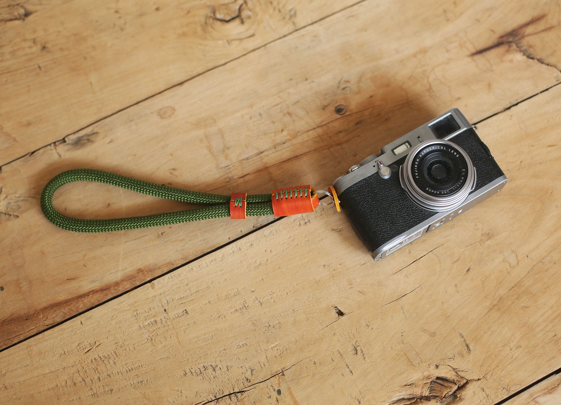 Army green soft camera wrist strap band climbing rope 10mm Handmade | windmup - windmup