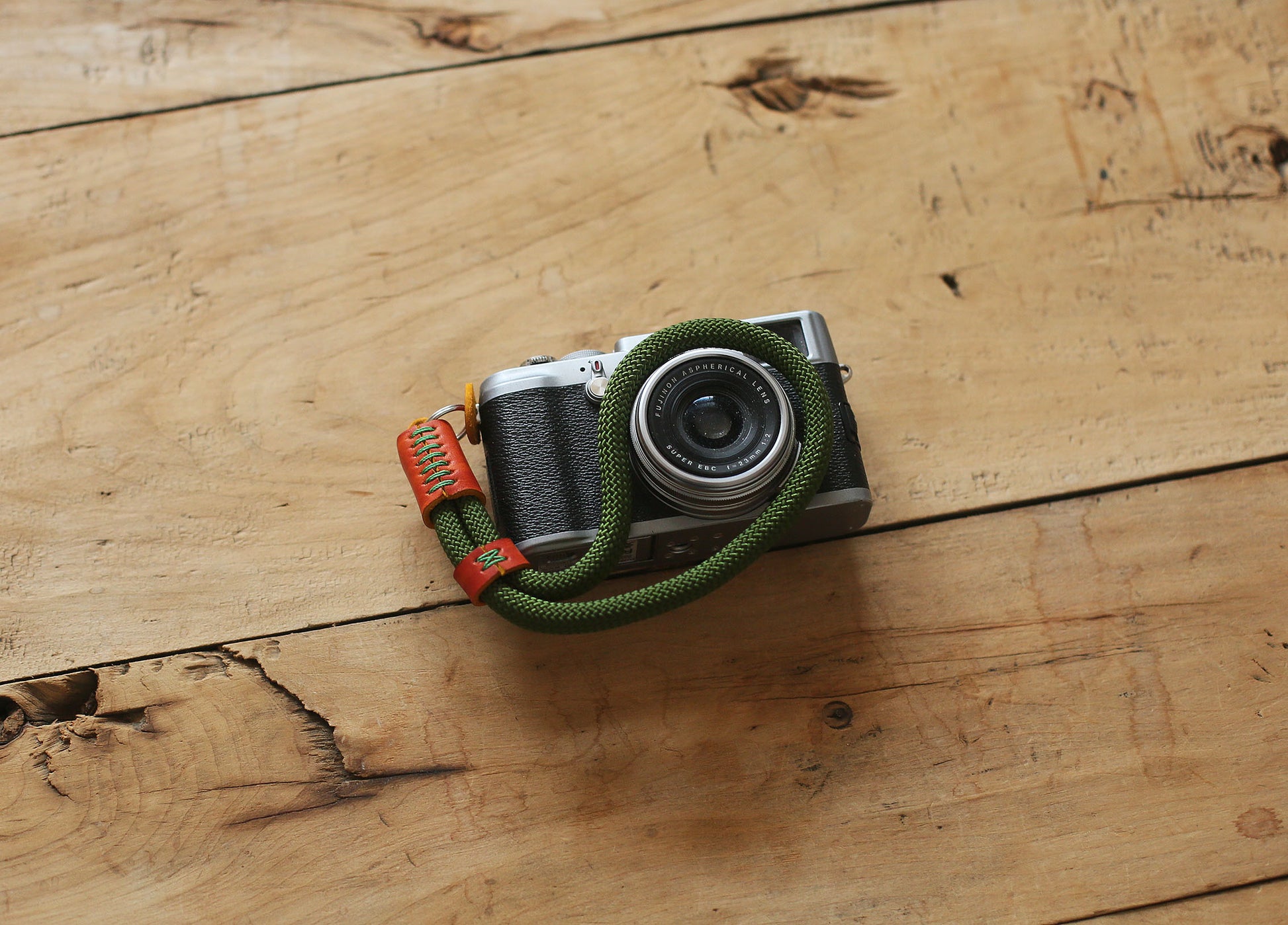 Army green soft camera wrist strap band climbing rope 10mm Handmade | windmup - windmup