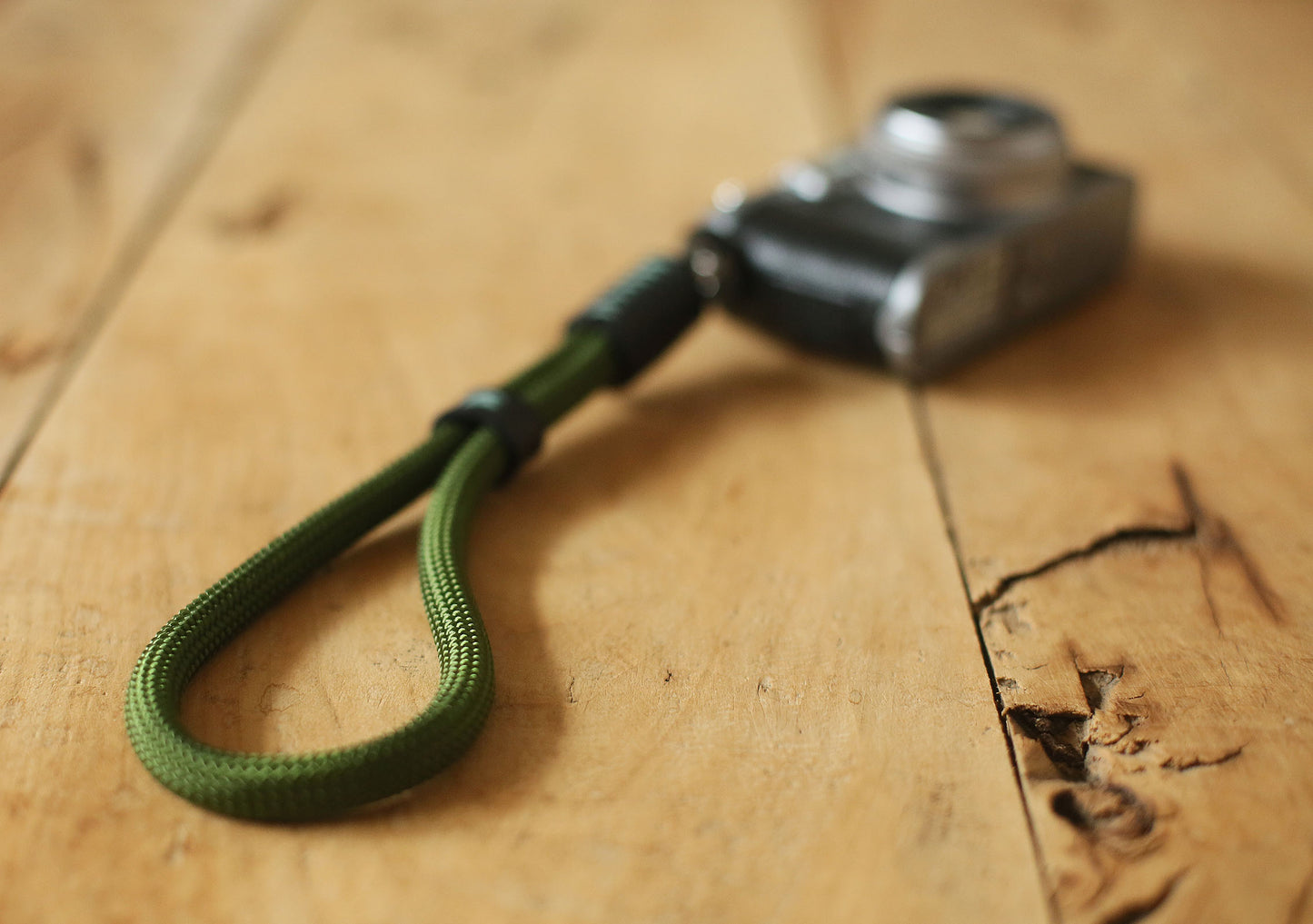 military green camera wrist strap