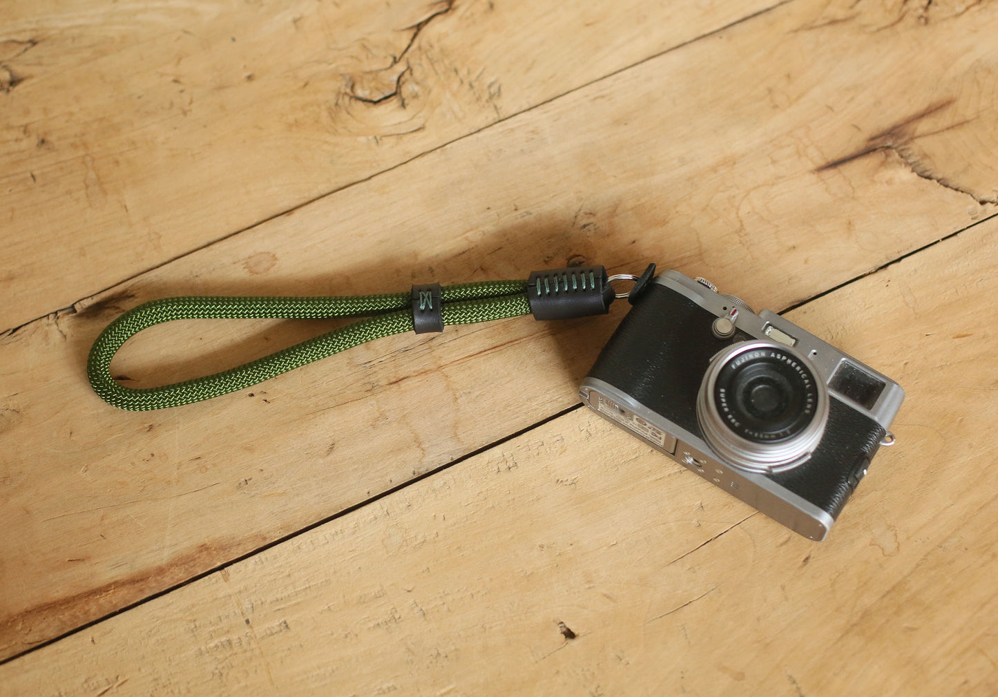 Compact 10mm wrist strap for secure camera grip