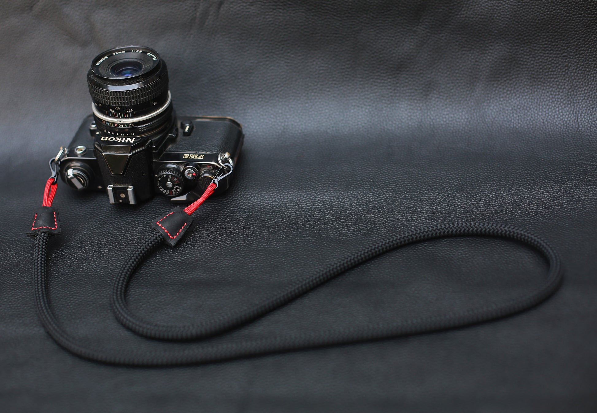 Black 8mm Quick-release rope camera strap - windmup