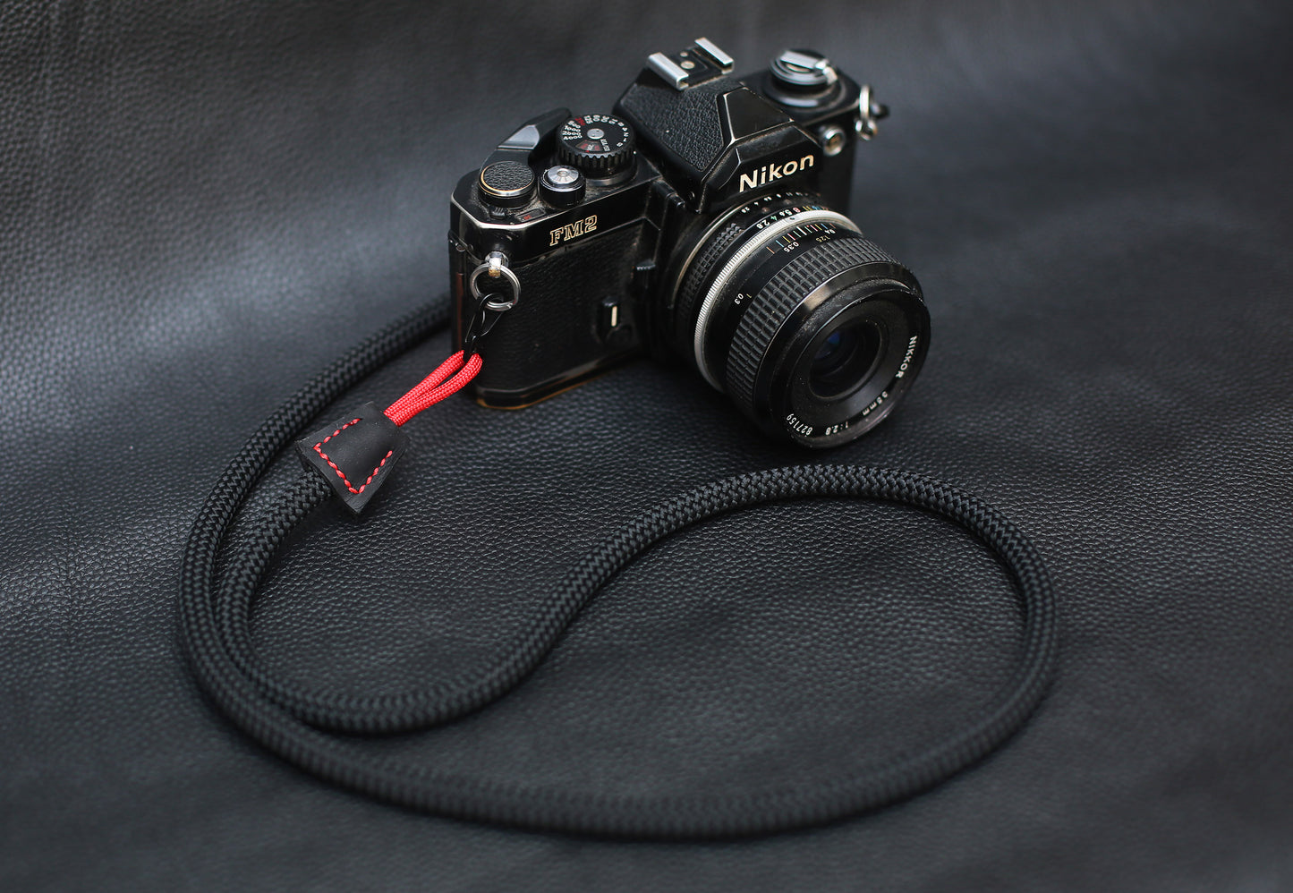 Black 8mm Quick-release rope camera strap - windmup
