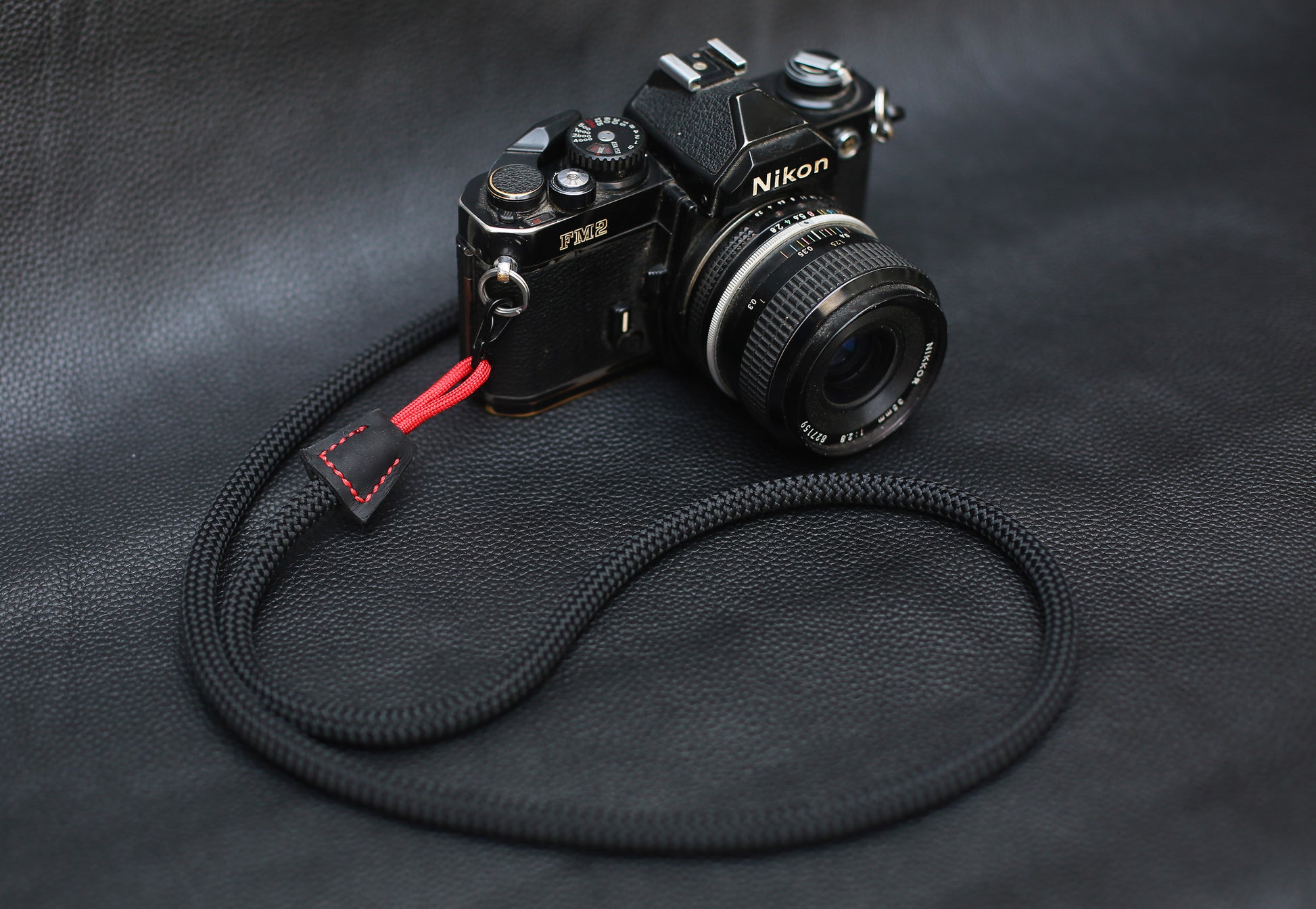 Black 8mm Quick-release rope camera strap - windmup