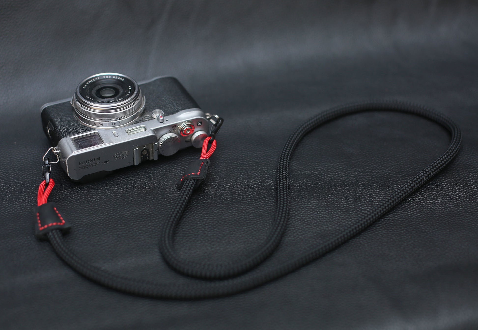 Black 8mm Quick-release rope camera strap - windmup