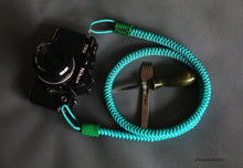 COOL handmade weave camera neck strap bluish green soft &windmup.com - windmup
