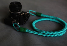 COOL handmade weave camera neck strap bluish green soft &windmup.com - windmup