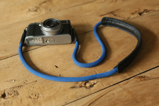 Cool Depressurize Handmade Camera Strap Blue Climbing Rope Black Shoulder pad &Windmup.com - windmup