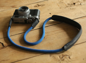 Cool Depressurize Handmade Camera Strap Blue Climbing Rope Black Shoulder pad &Windmup.com - windmup
