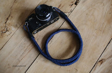 Handmade weave  camera neck shoulder strap dark blue | windmup.com - windmup