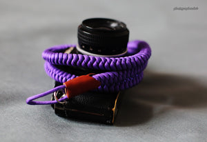 COOL handmade weave camera strap purple soft &windmup.com - windmup