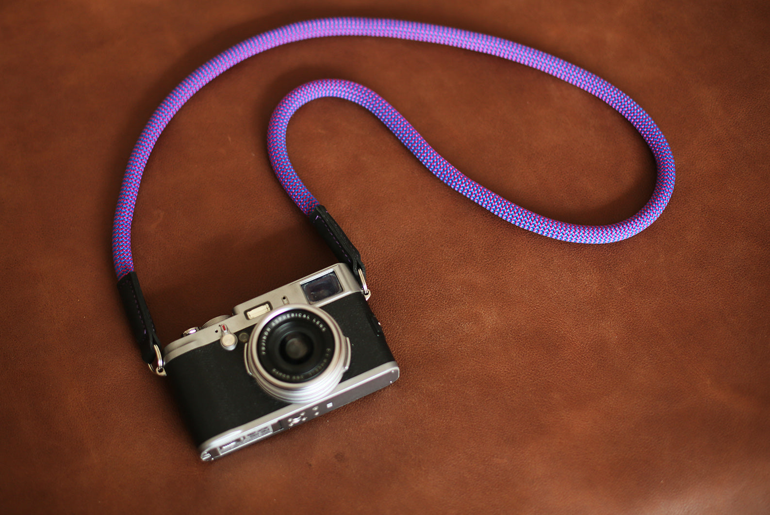 Purple Climbing rope camera neck shoulder strap handmade | Windmup.com - windmup