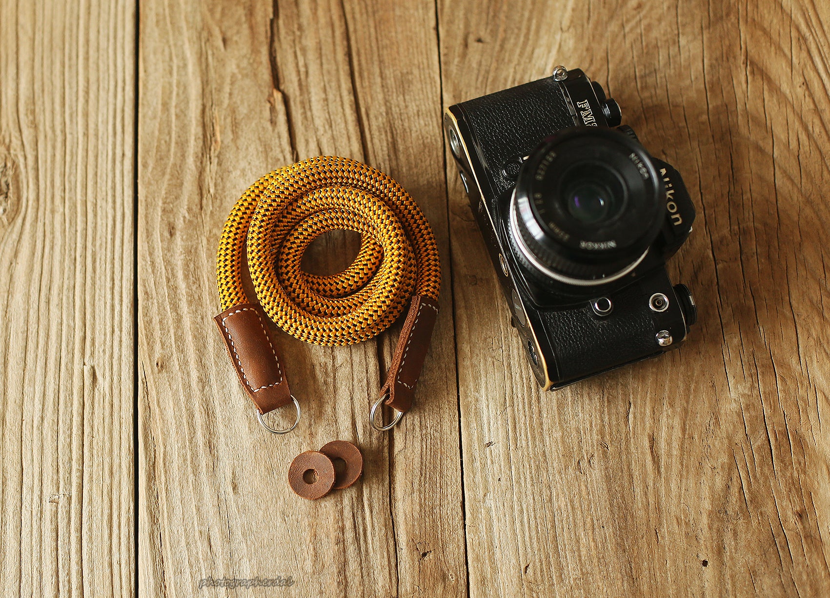 Handmade Camera Strap Dazzling Gold Climbing Rope &Windmup.com - windmup