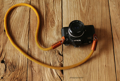 Camera neck shoulder strap handmade gold climbing rope B type | windmup.com - windmup