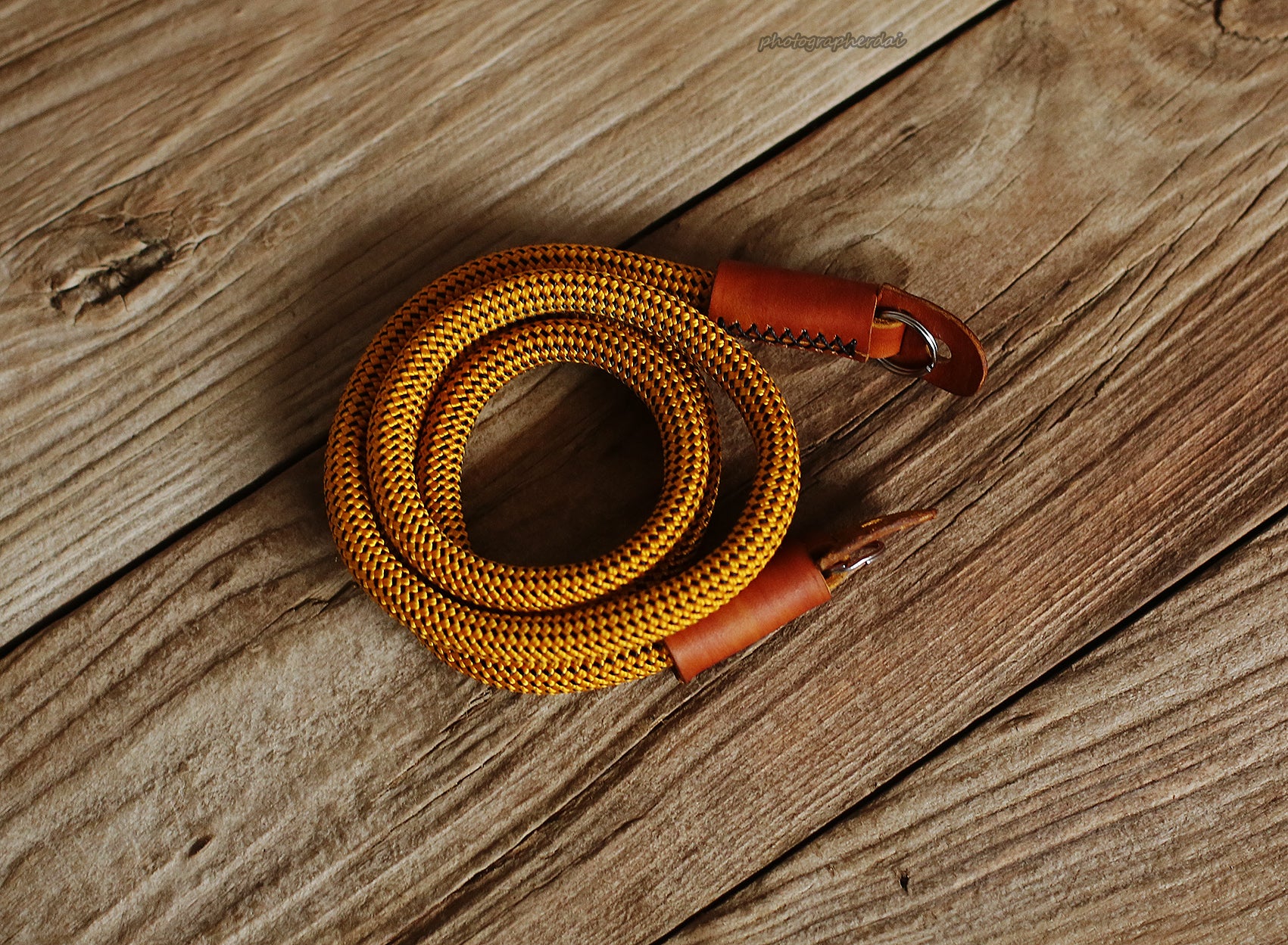 Camera neck shoulder strap handmade gold climbing rope B type | windmup.com - windmup