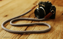 Handmade Camera Strap Light grey Climbing Rope Leather&Windmup.com - windmup