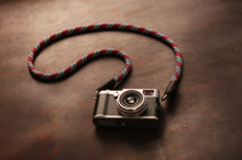 Red pattern camera neck strap climbing rope handmade leather | Windmup - windmup