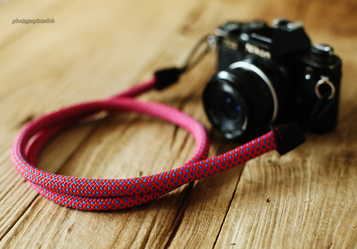 Camera Strap Handmade vitality Red Climbing Rope &Windmup.com - windmup