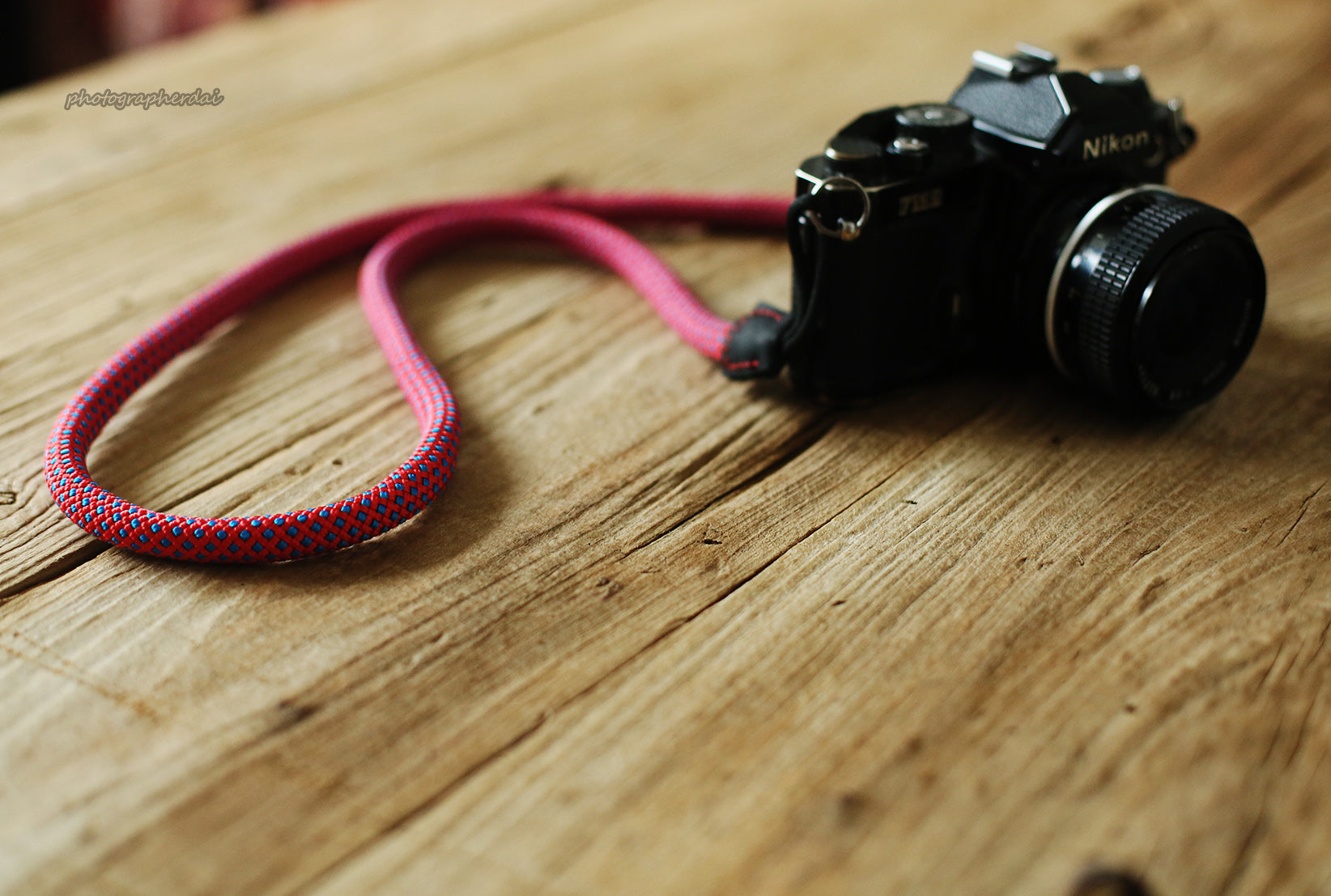 Camera Strap Handmade vitality Red Climbing Rope &Windmup.com - windmup