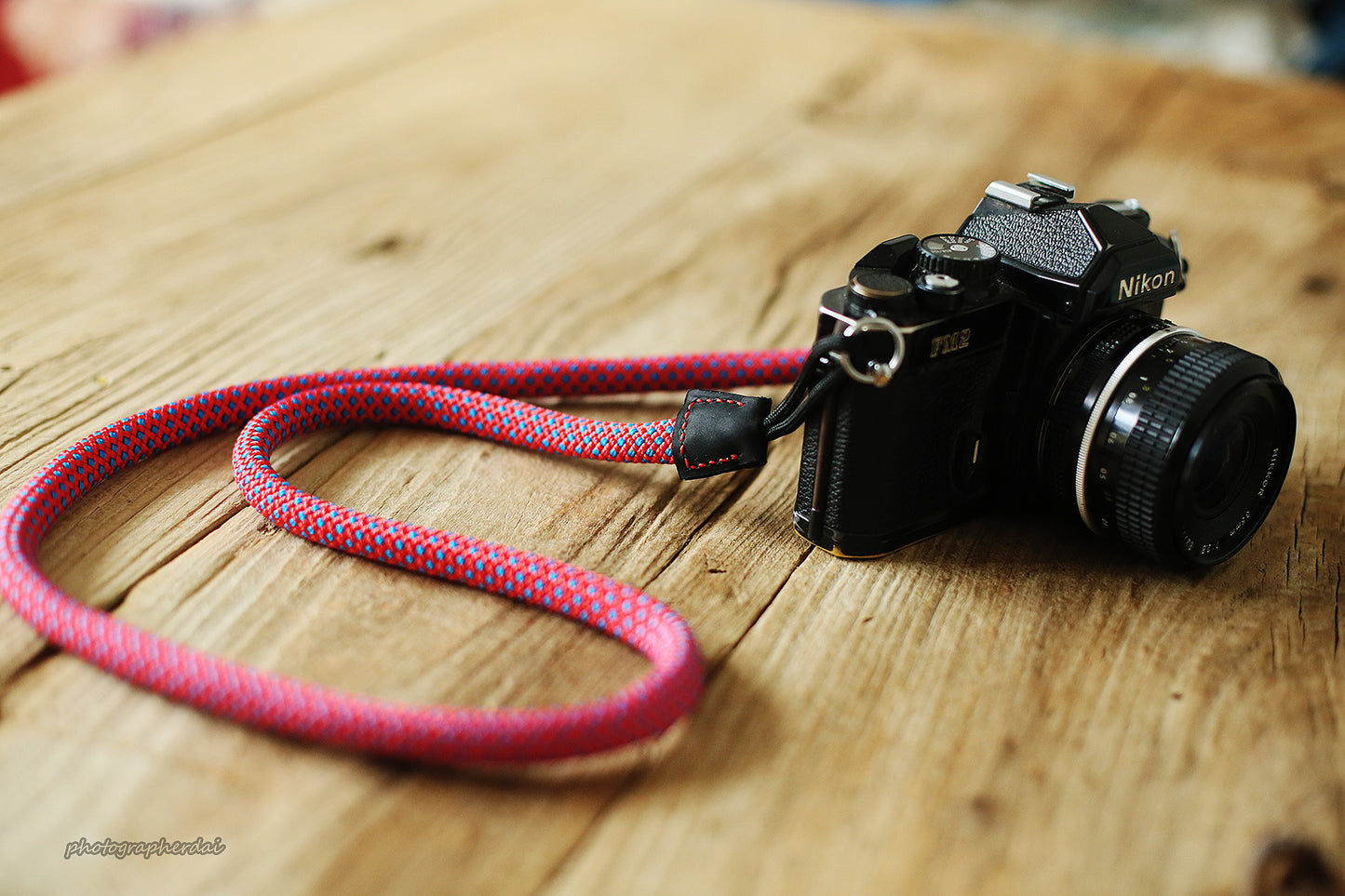 Camera Strap Handmade vitality Red Climbing Rope &Windmup.com - windmup