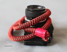 COOL handmade weave camera shoulder strap elf red soft &windmup.com - windmup